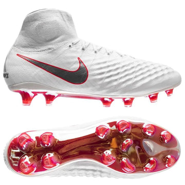 NIKE MAGISTA OBRA 2 ELITE DF FG JUST DO IT - WHITE/LITE CRIMSON