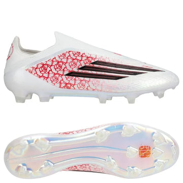 ADIDAS F50 ELITE LACELESS FG LAMINE YAMAL - WHITE/CORE BLACK/LUCID RED