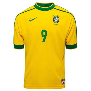 BRAZIL HOME SHIRT WORLD CUP 1998 RONALDO 9 REISSUE