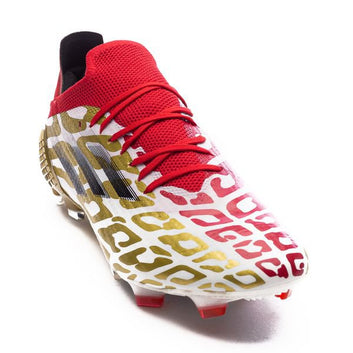 adidas X Speedflow .1 FG Prepare For Battle Mo Salah - Footwear White/Gold Metallic/Scarlet LIMITED EDITION